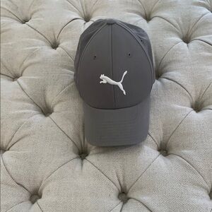 Puma Gray Structured Baseball Hat with White Logo